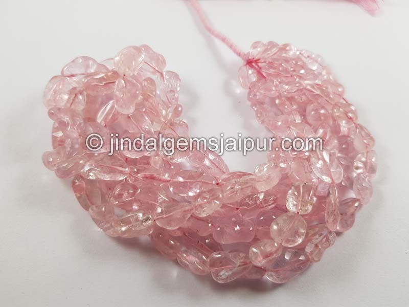 Pink Morganite Smooth Irregular Nugget Beads